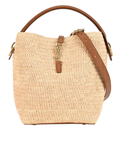 Le 37, &pound;1,500, Handbags, Beige/Brown, Leather/Raffia, Front view